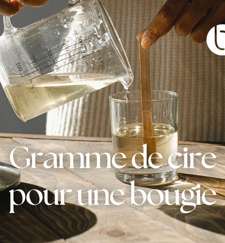 Combien de gramme de cire pour une bougie ?