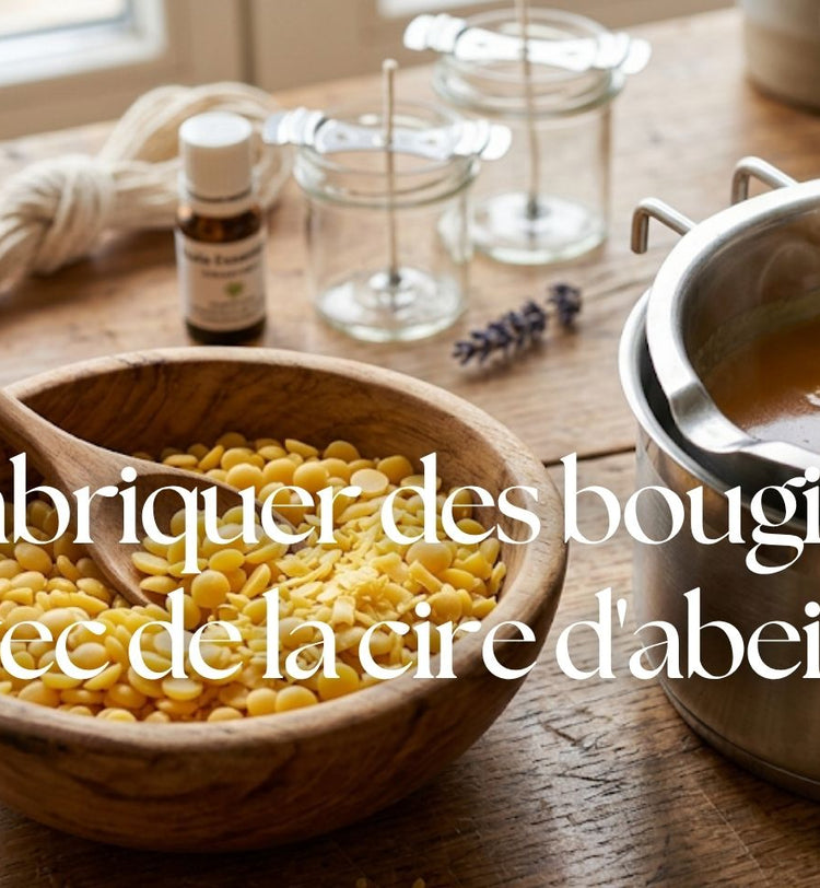 Matériel pour fabriquer une bougie artisanale : pépites de cire d